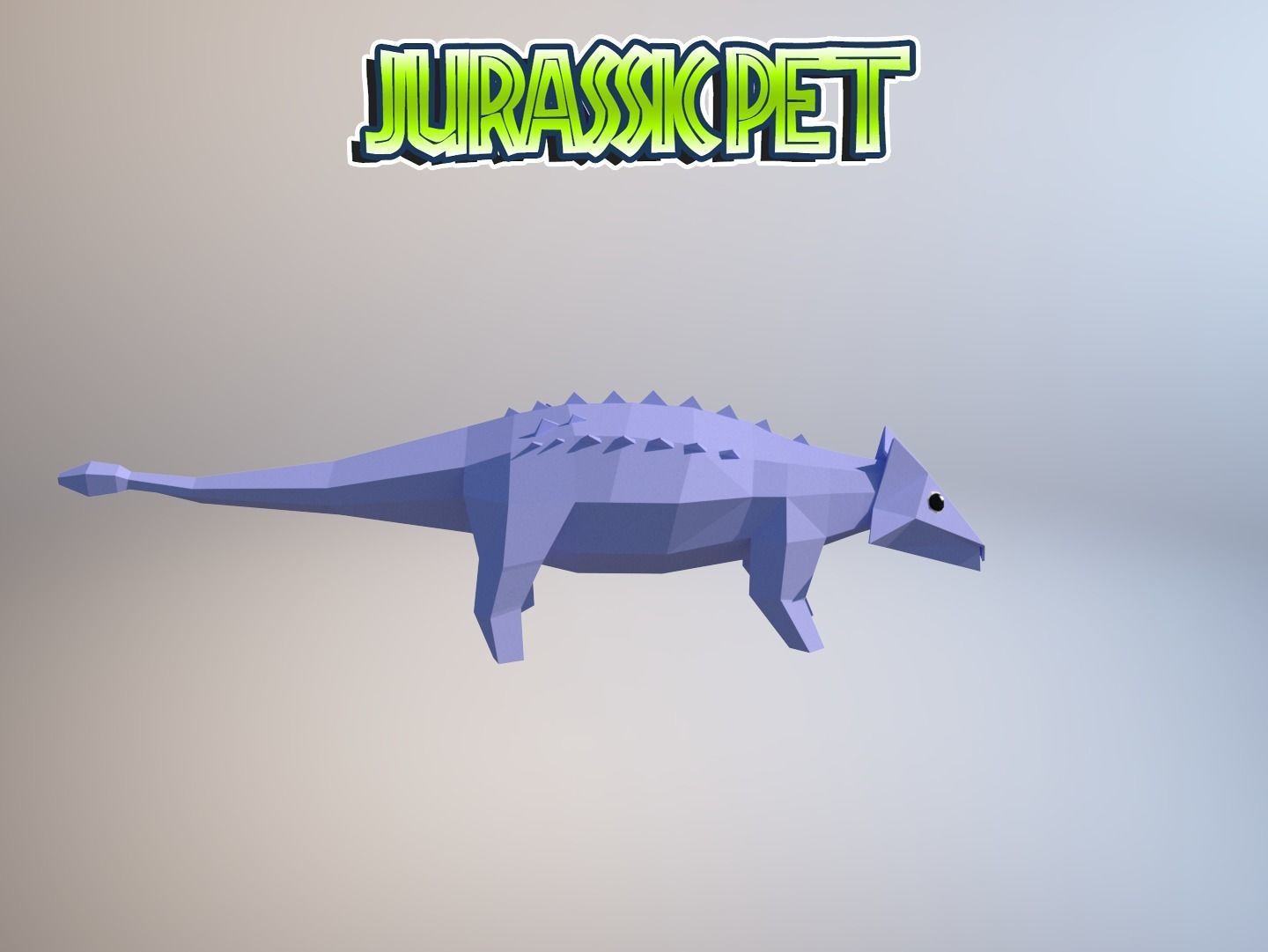 Ankylosaurus jurassic pet Low-poly 3D model_20