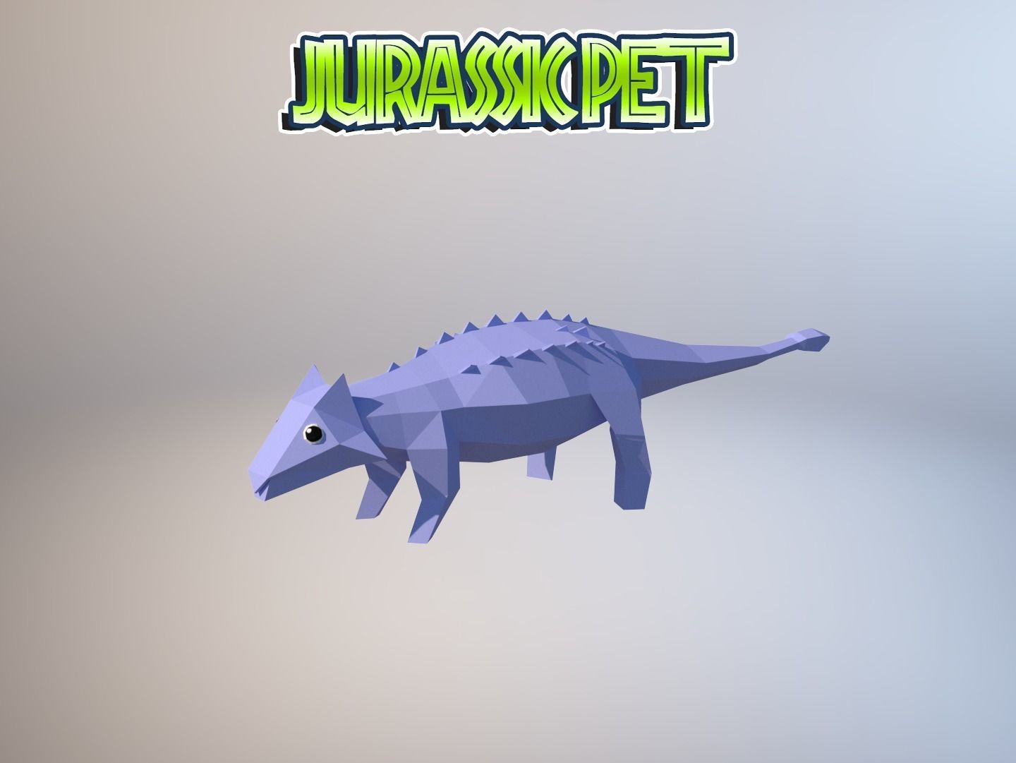 Ankylosaurus jurassic pet Low-poly 3D model_32