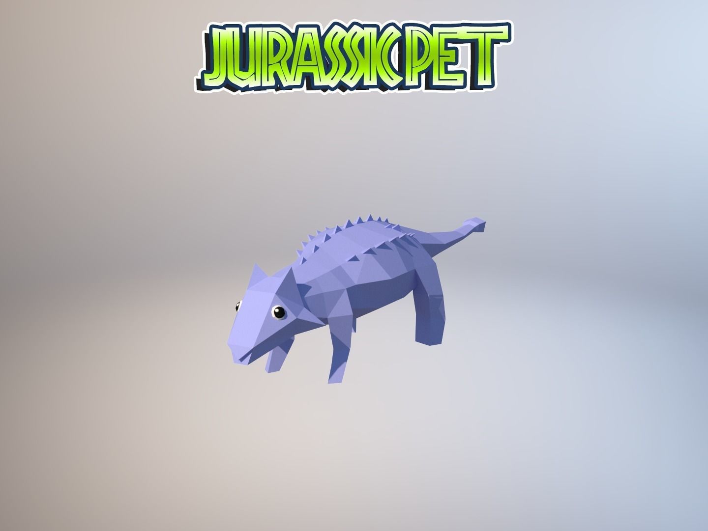 Ankylosaurus jurassic pet Low-poly 3D model_30