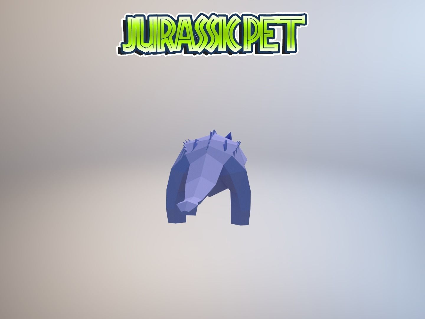 Ankylosaurus jurassic pet Low-poly 3D model_13