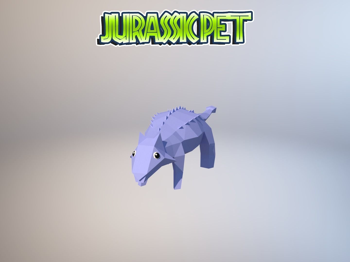 Ankylosaurus jurassic pet Low-poly 3D model_29