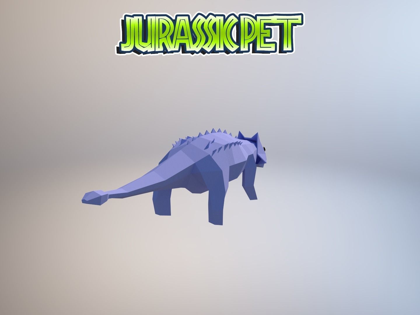 Ankylosaurus jurassic pet Low-poly 3D model_15