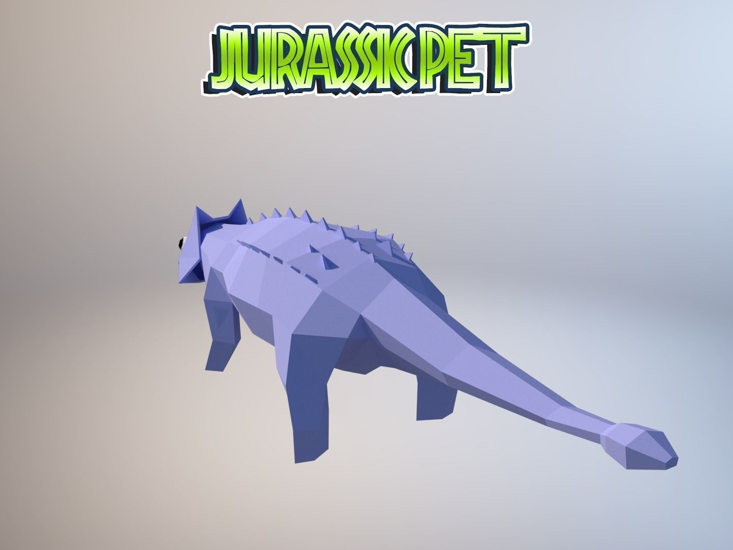 Ankylosaurus jurassic pet Low-poly 3D model_1