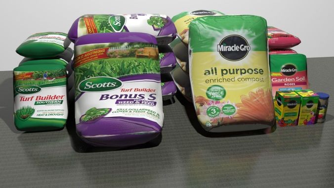FERTILIZER miracle gro rose and sprout food Low-poly 3D model