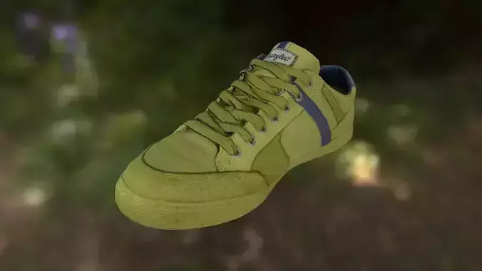 Sneaker shoe 3D model low poly