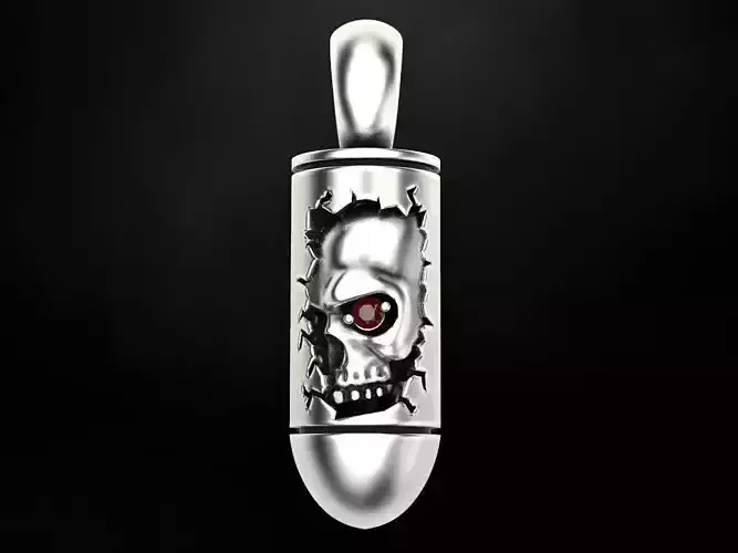 Bullet with human skull