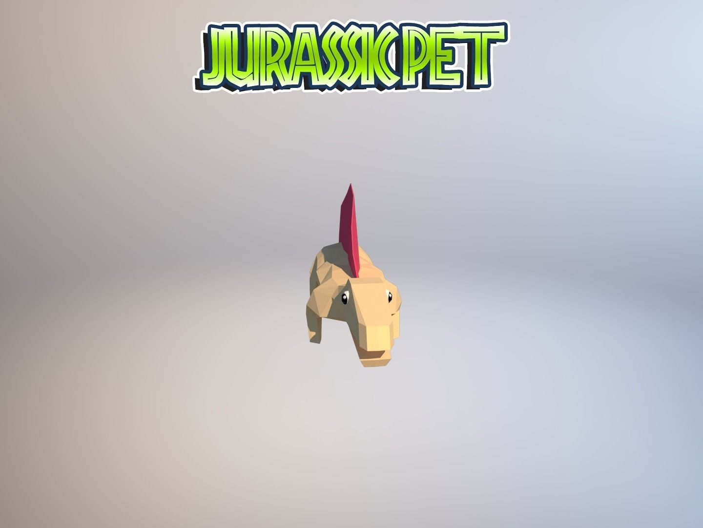 Dimetrodon jurassic pet Low-poly 3D model_27