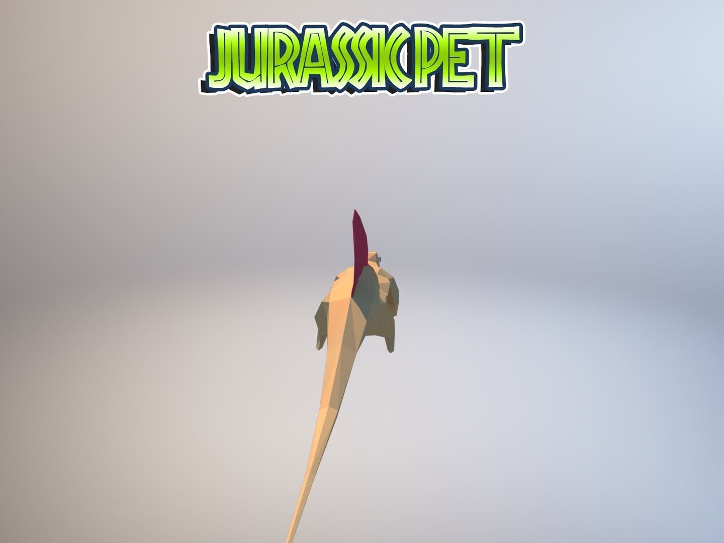 Dimetrodon jurassic pet Low-poly 3D model_13