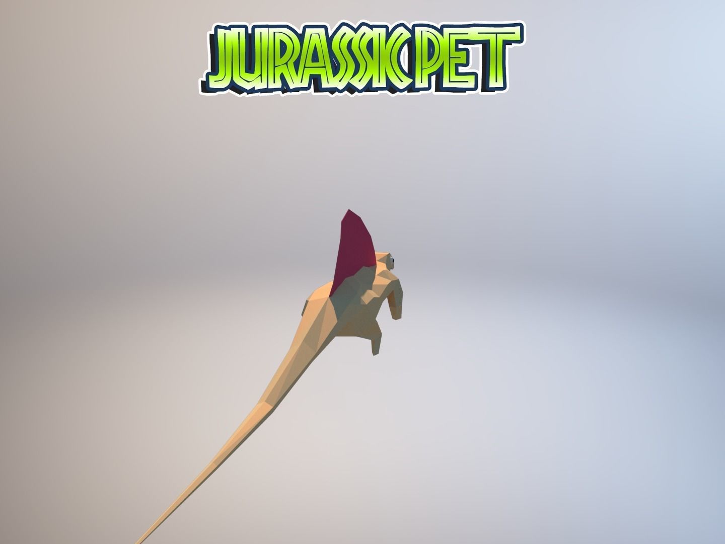 Dimetrodon jurassic pet Low-poly 3D model_14