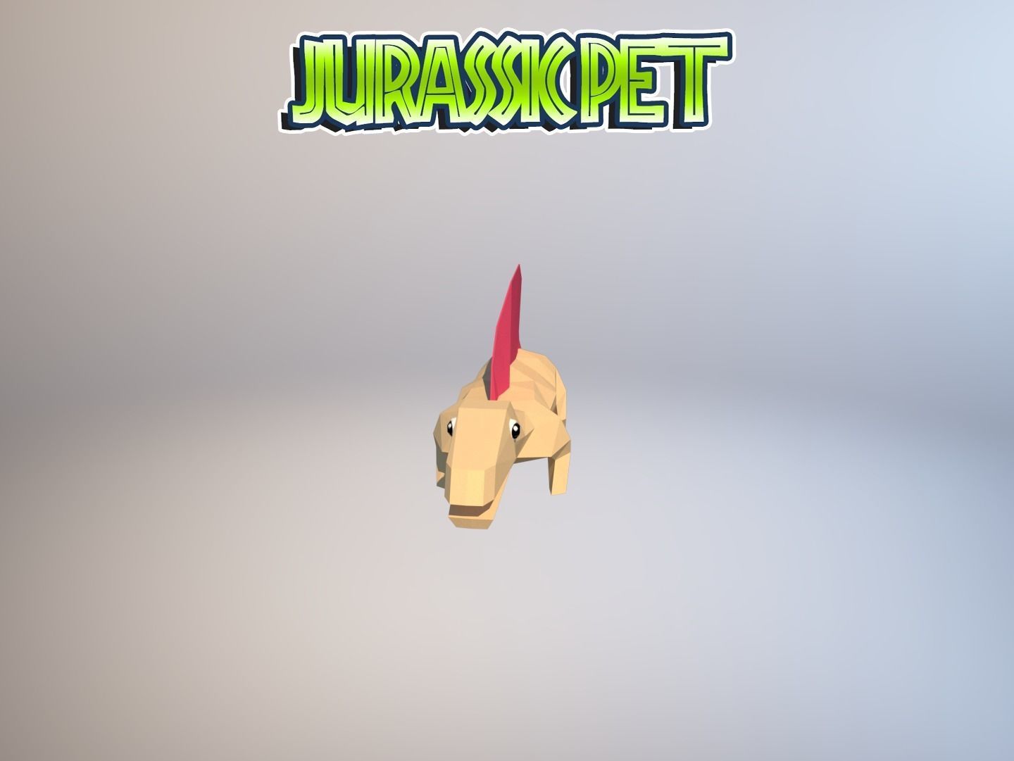 Dimetrodon jurassic pet Low-poly 3D model_28