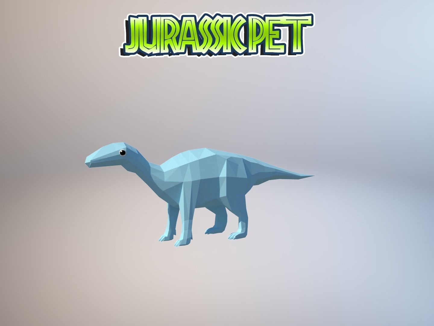Iguanodon bernissartensis Low-poly 3D model_32