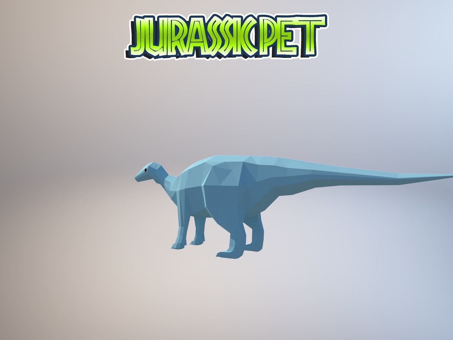 Iguanodon bernissartensis Low-poly 3D model_8