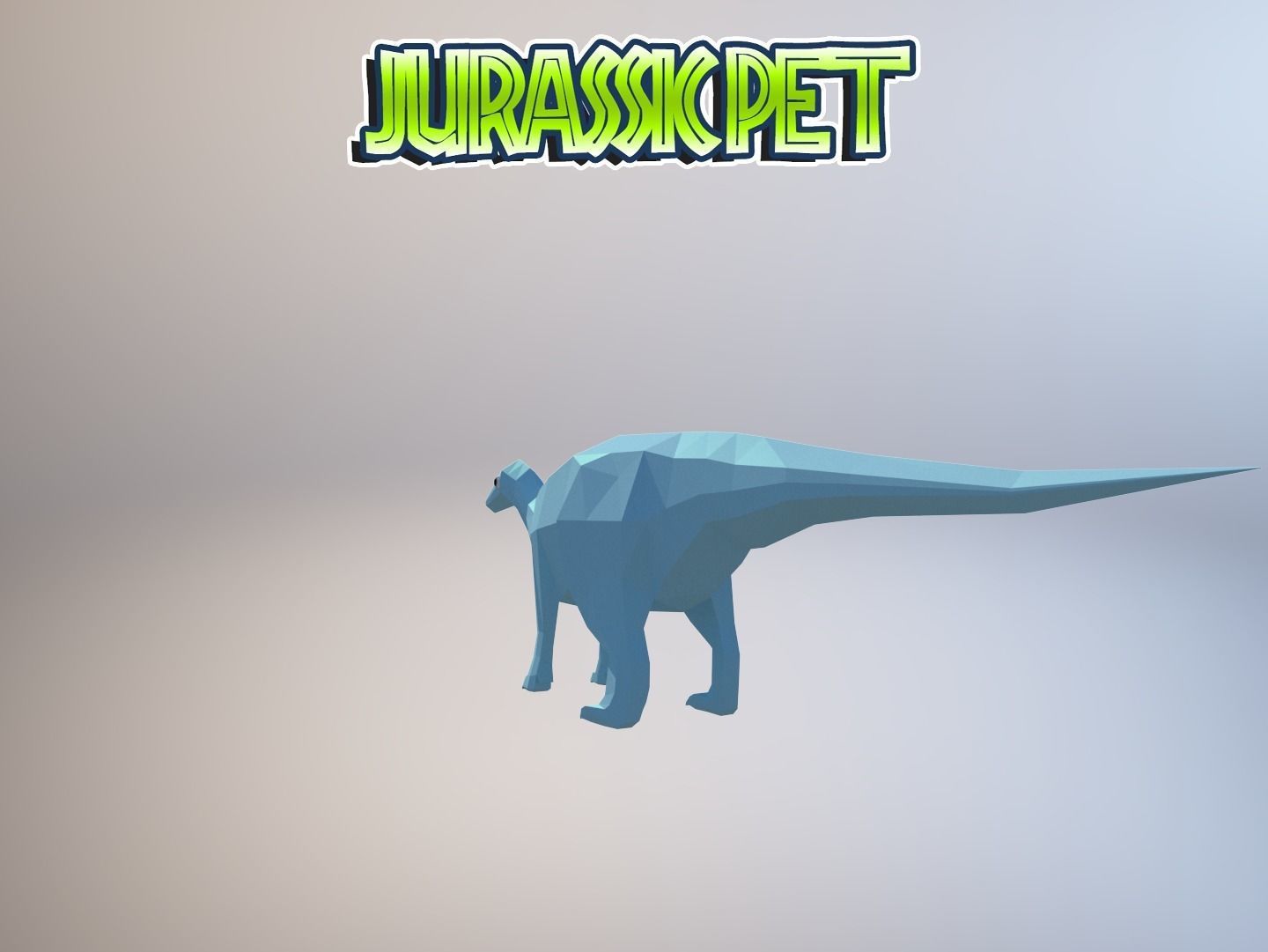 Iguanodon bernissartensis Low-poly 3D model_10
