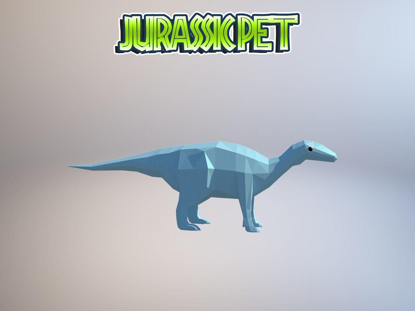 Iguanodon bernissartensis Low-poly 3D model_21