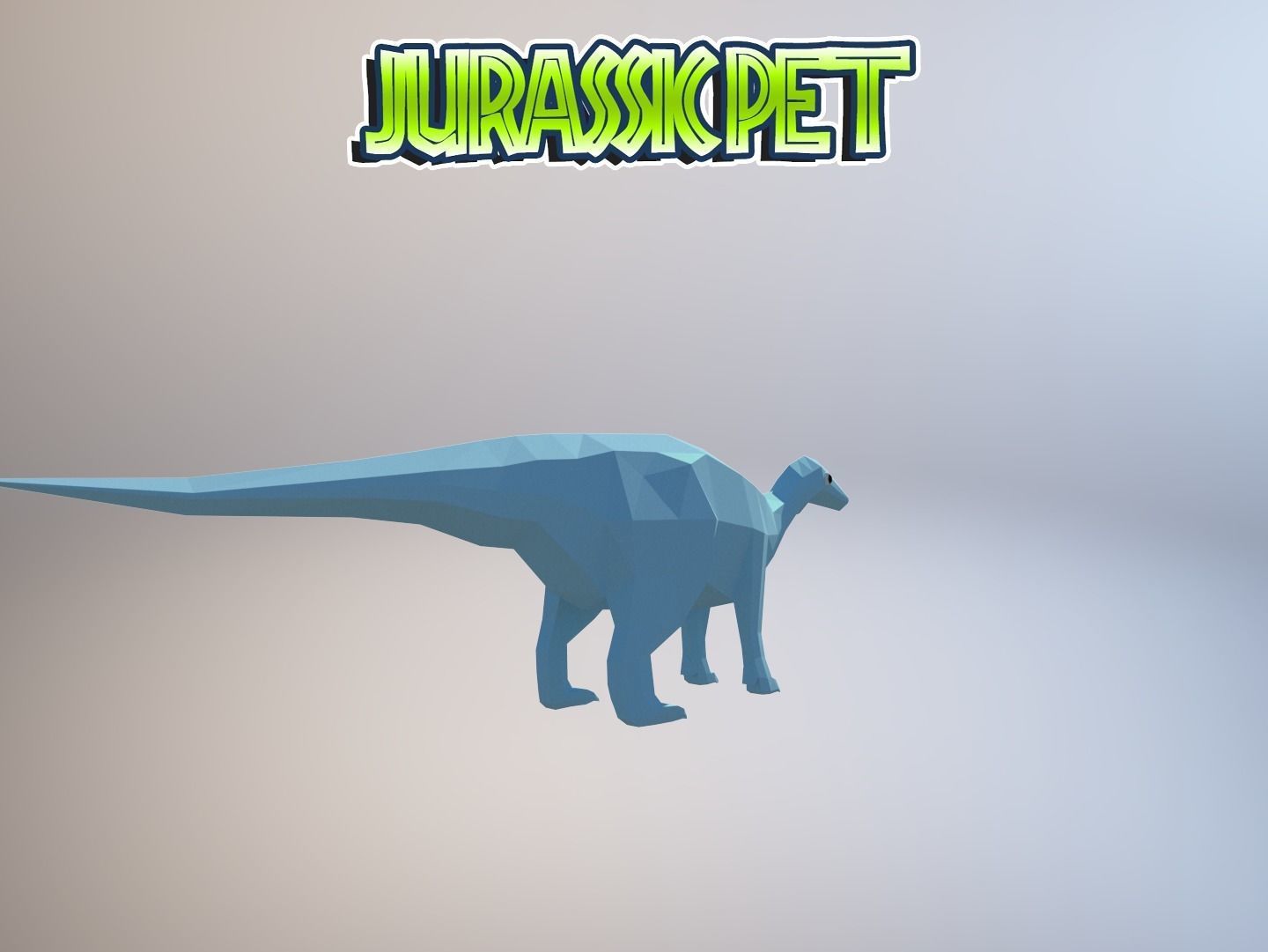 Iguanodon bernissartensis Low-poly 3D model_16
