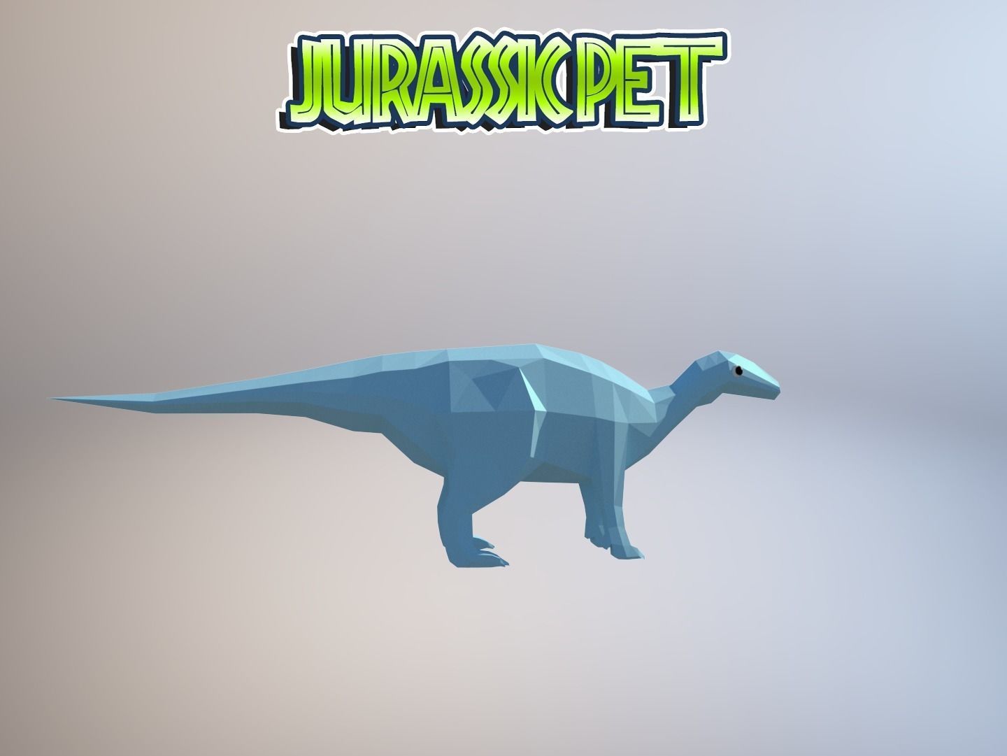 Iguanodon bernissartensis Low-poly 3D model_19