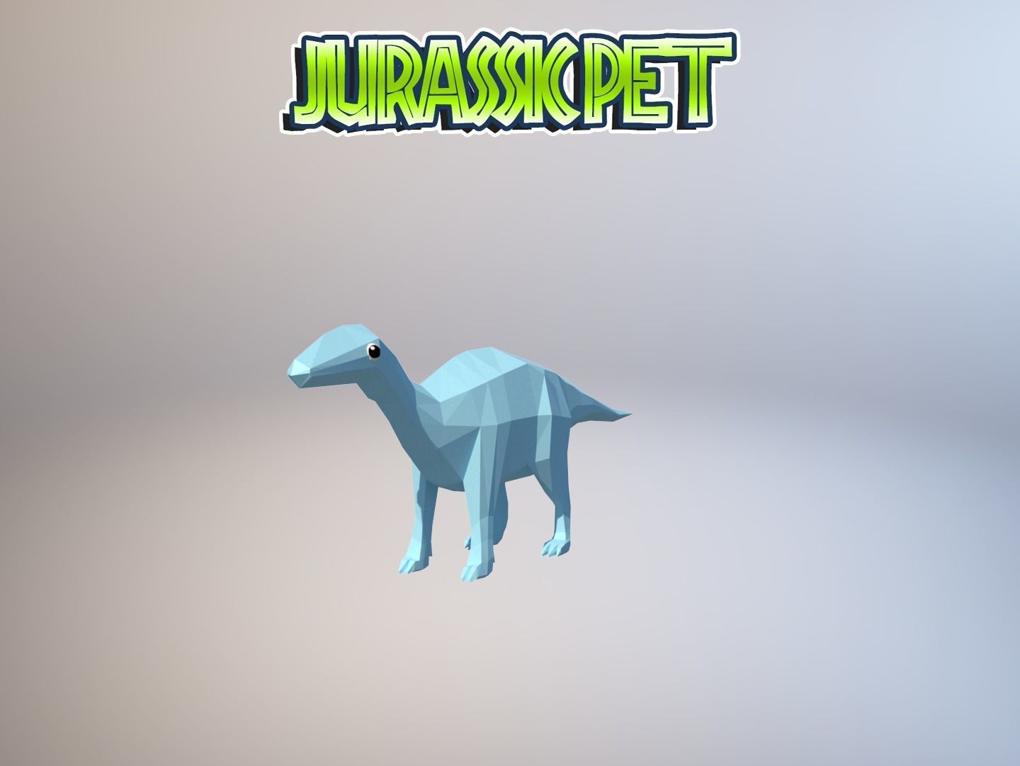 Iguanodon bernissartensis Low-poly 3D model_30