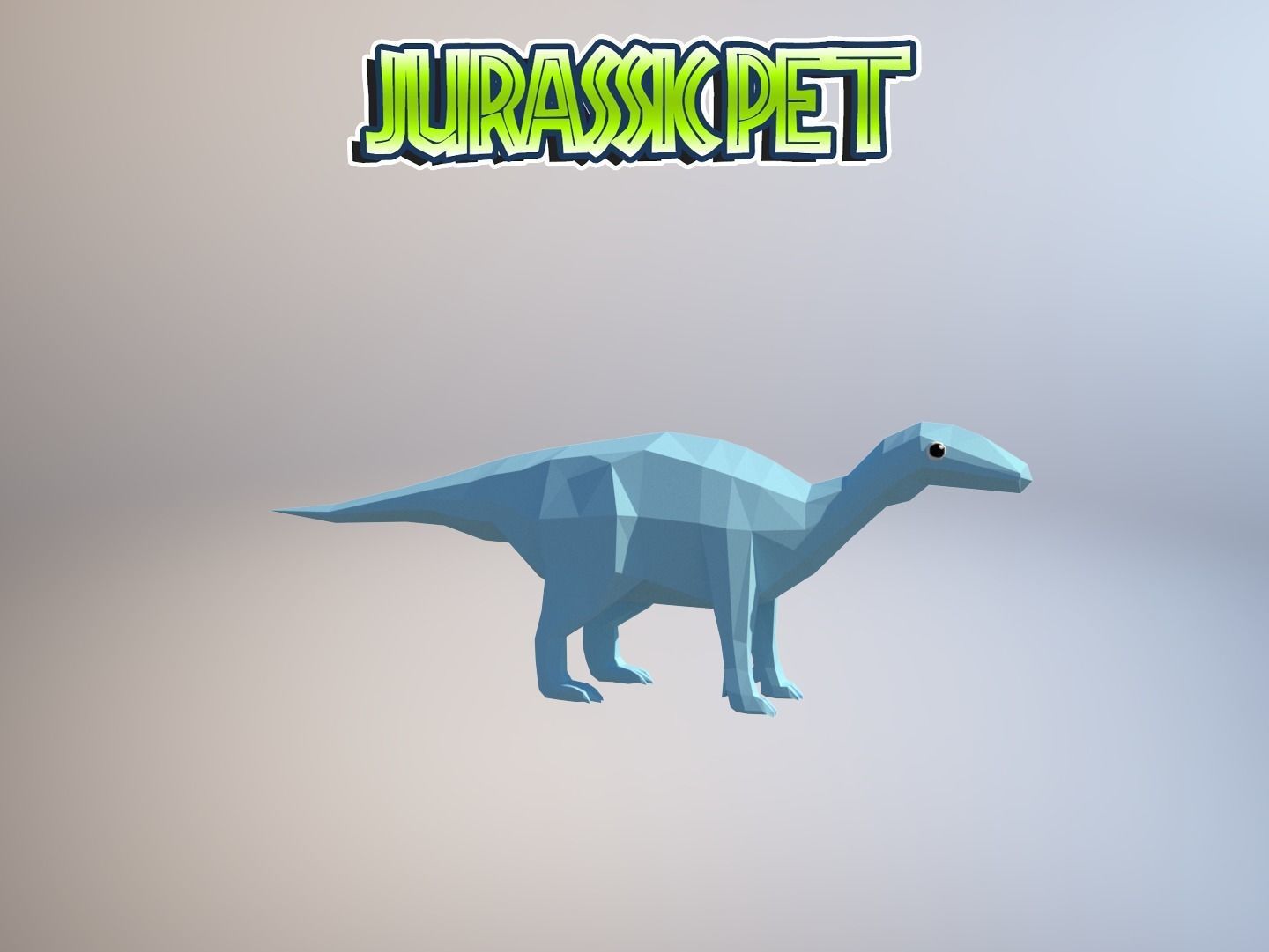 Iguanodon bernissartensis Low-poly 3D model_22