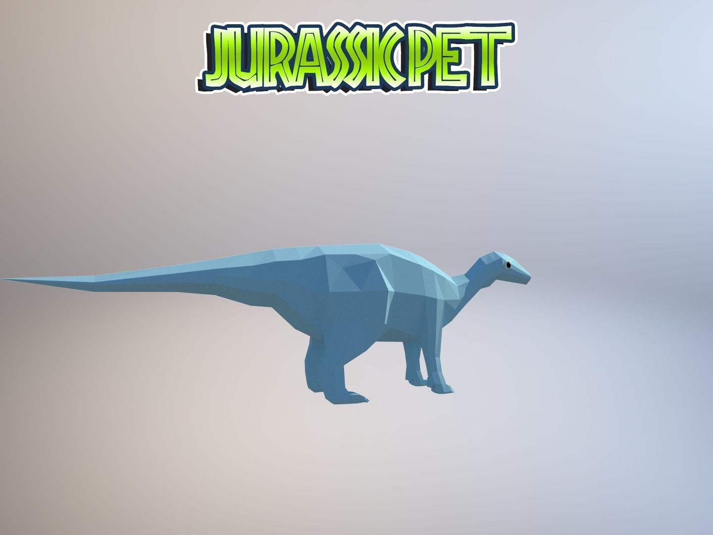 Iguanodon bernissartensis Low-poly 3D model_18