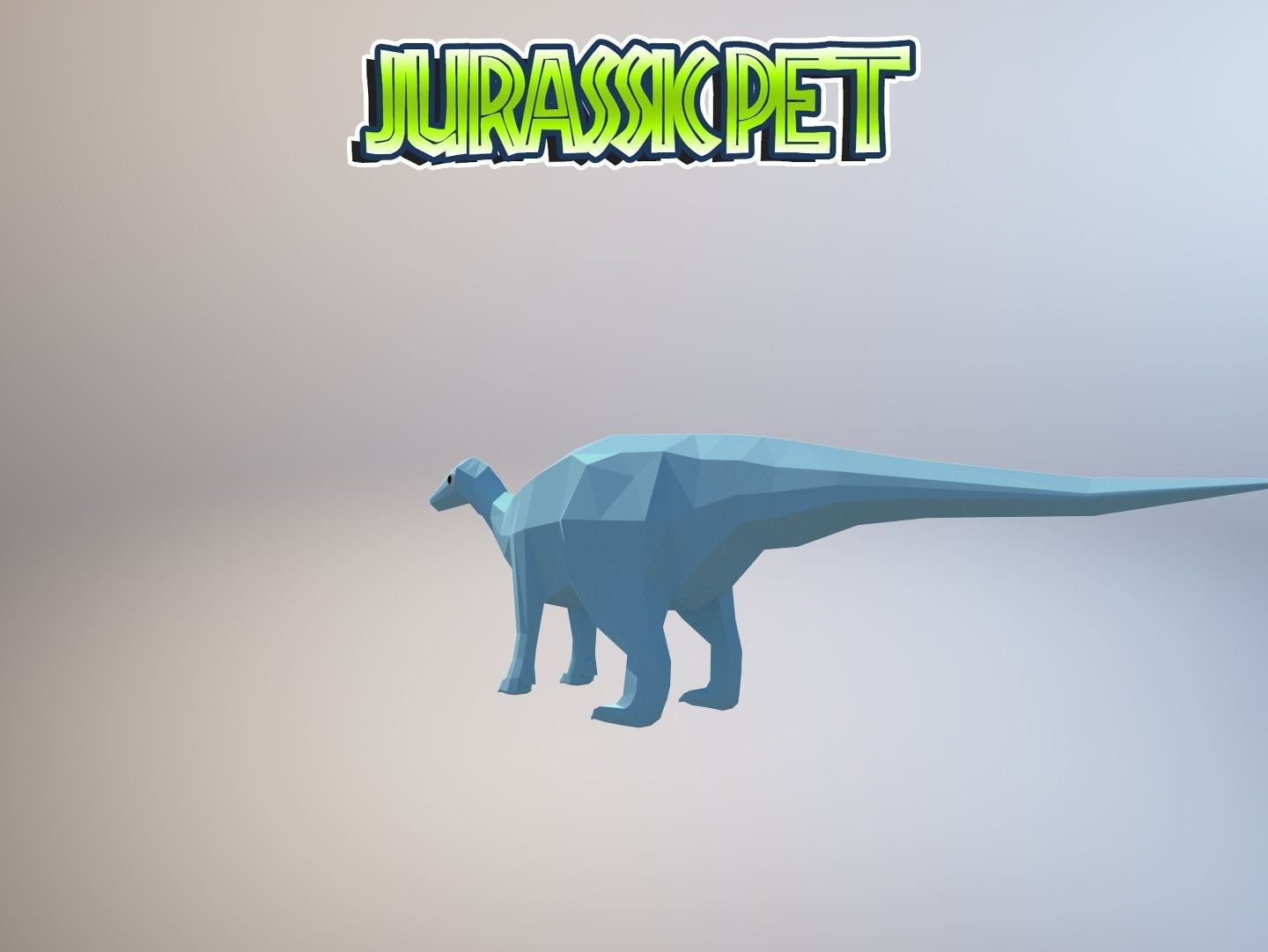 Iguanodon bernissartensis Low-poly 3D model_9