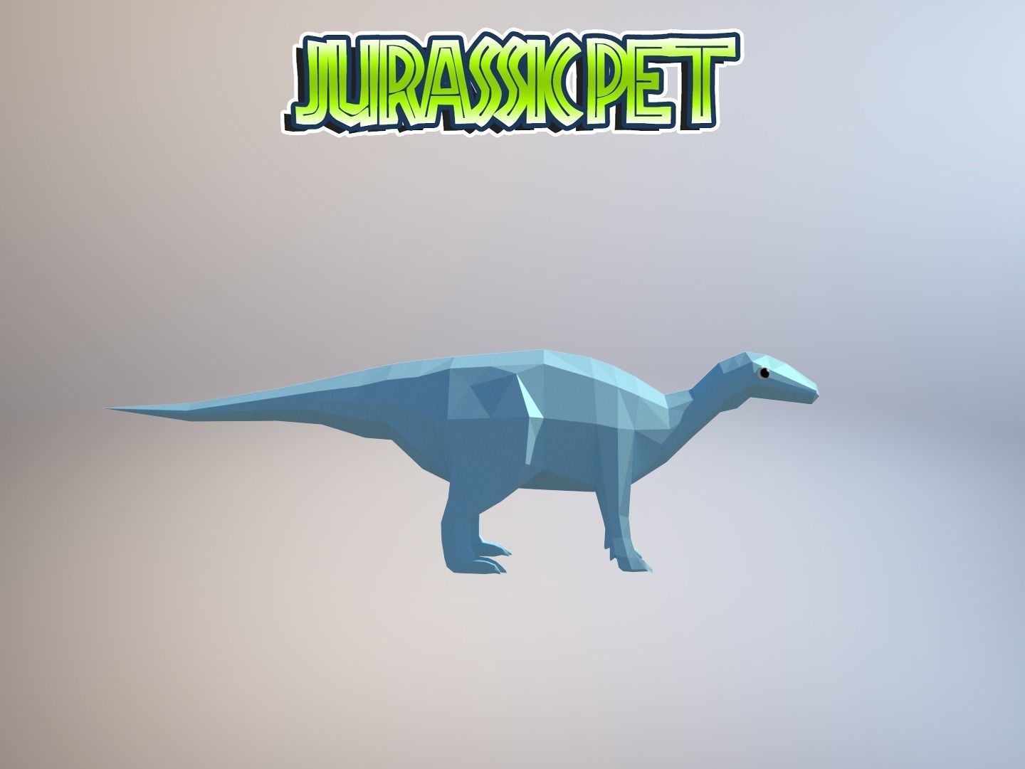 Iguanodon bernissartensis Low-poly 3D model_20