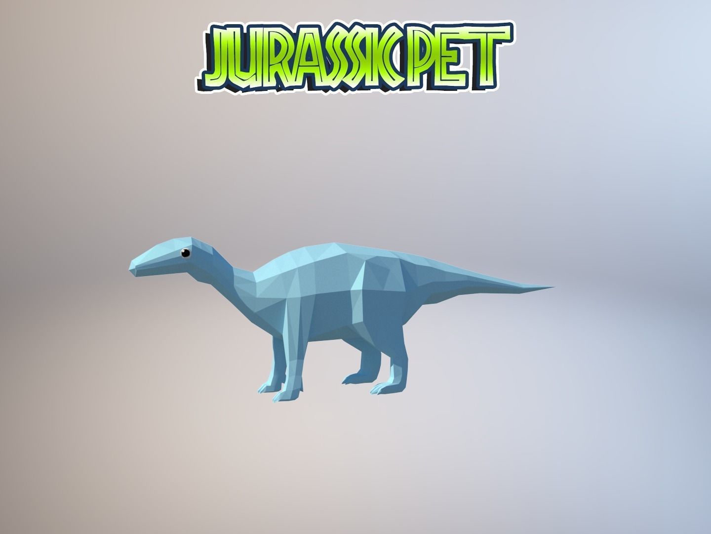 Iguanodon bernissartensis Low-poly 3D model_33