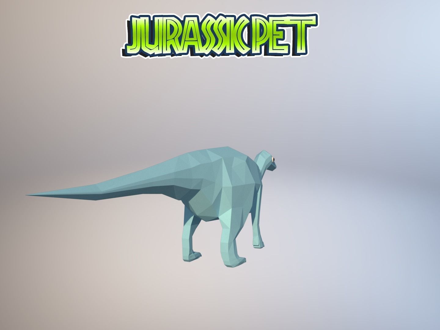 Iguanodon bernissartensis Low-poly 3D model_3