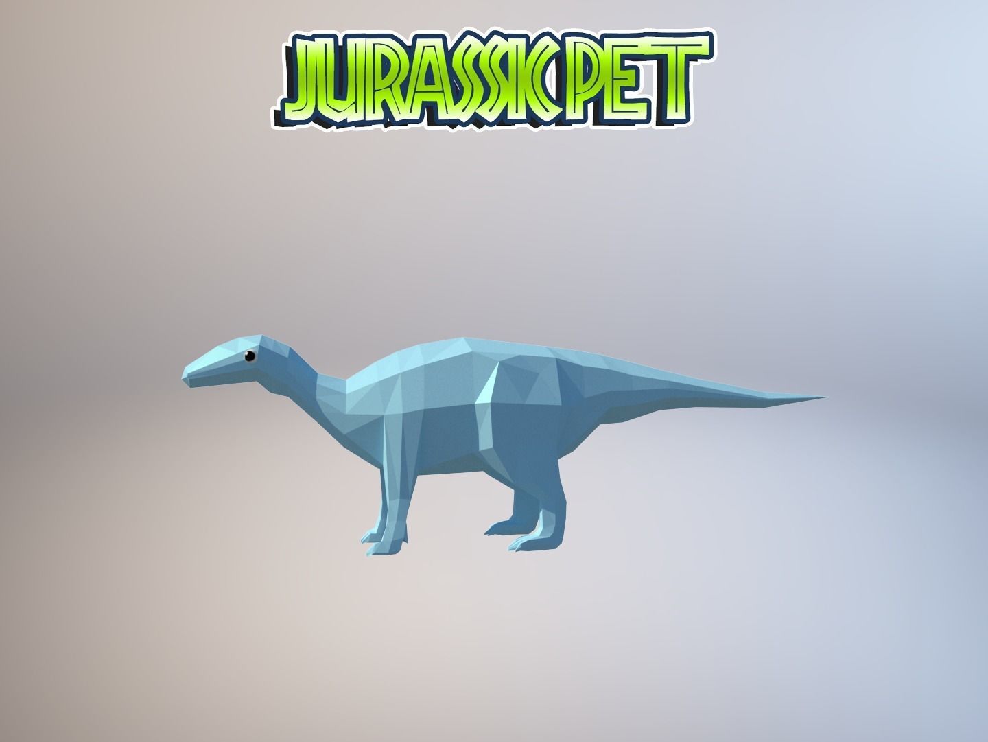 Iguanodon bernissartensis Low-poly 3D model_34