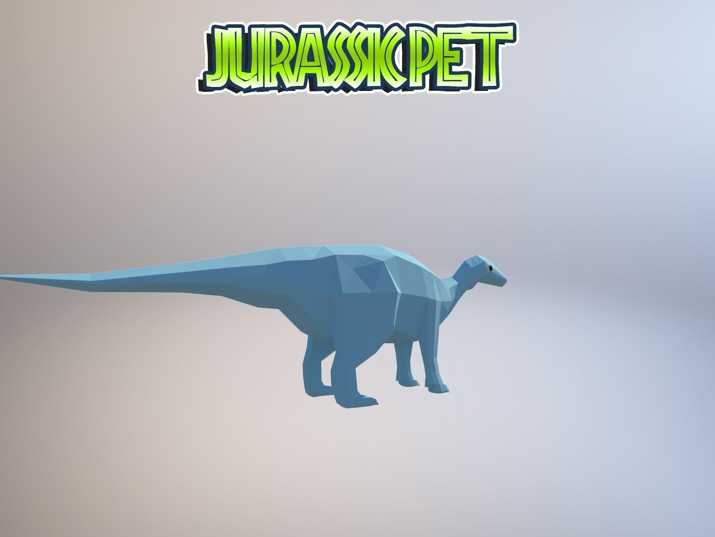 Iguanodon bernissartensis Low-poly 3D model_17