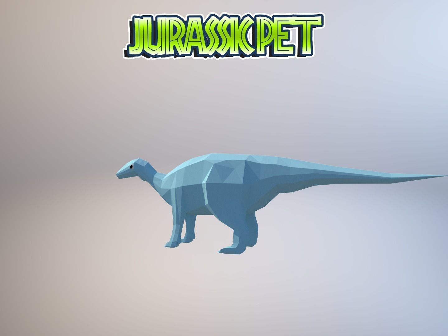 Iguanodon bernissartensis Low-poly 3D model_7