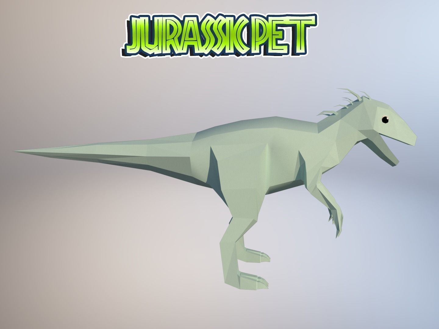 T-Rex Hybrid  Low-poly 3D model_1