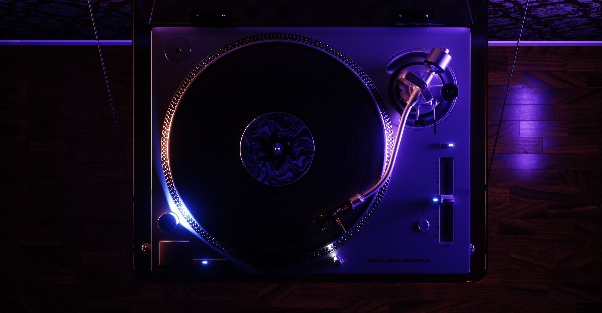 Technics Turntable Vinyl Record Player 3D model_6