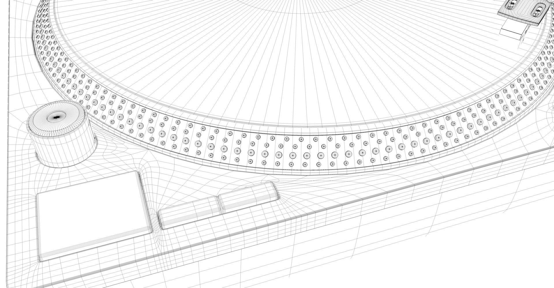 Technics Turntable Vinyl Record Player 3D model_16