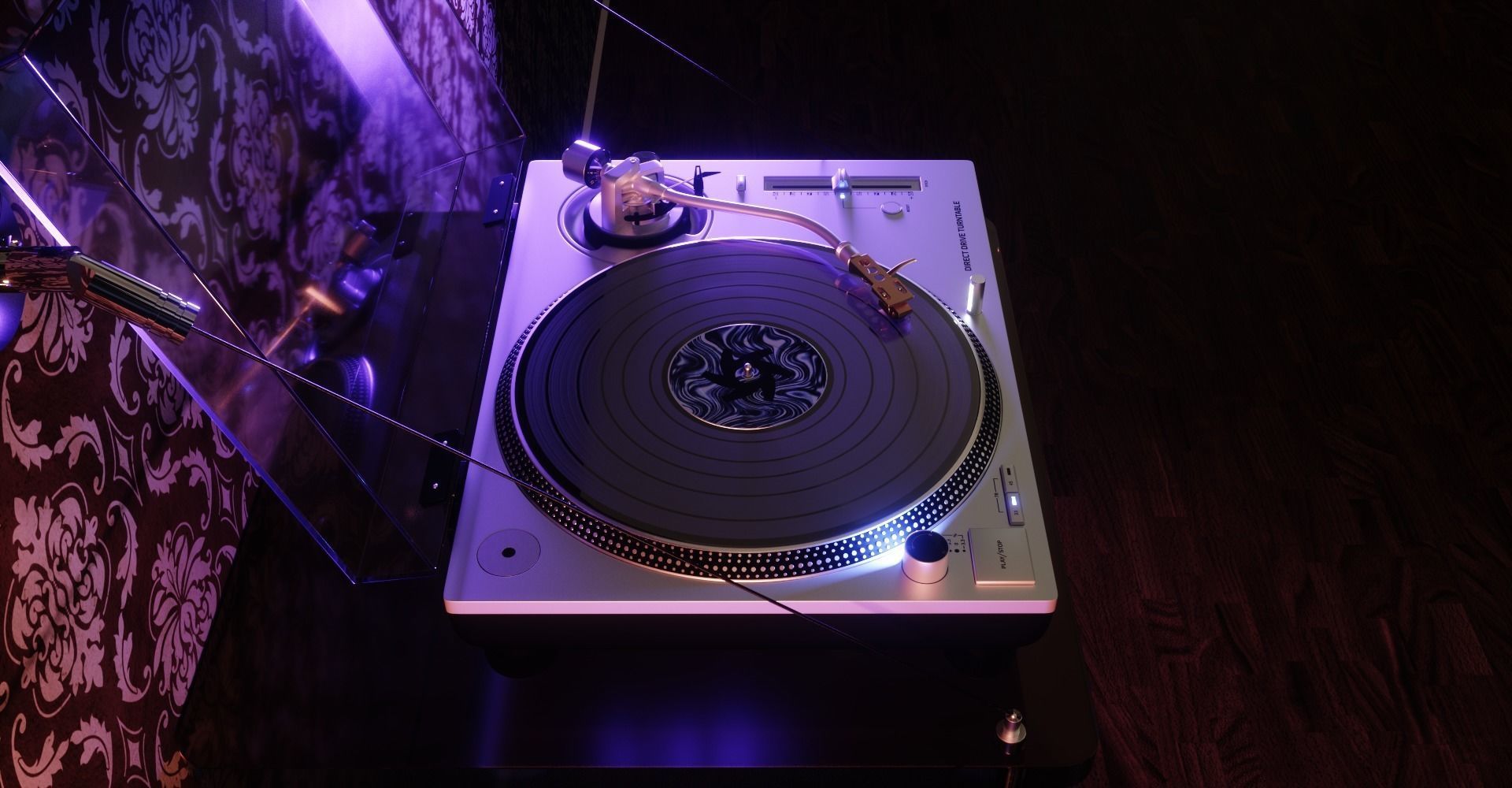 Technics Turntable Vinyl Record Player 3D model_9