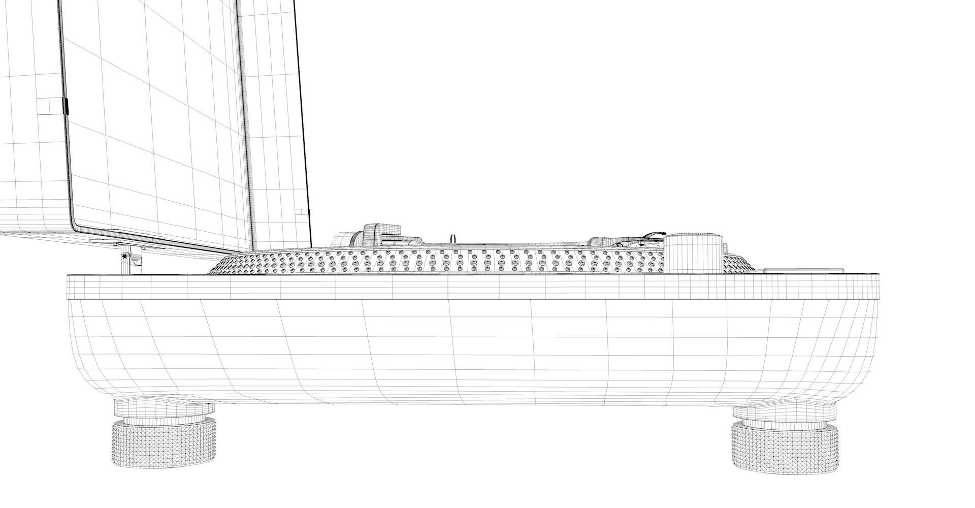 Technics Turntable Vinyl Record Player 3D model_12