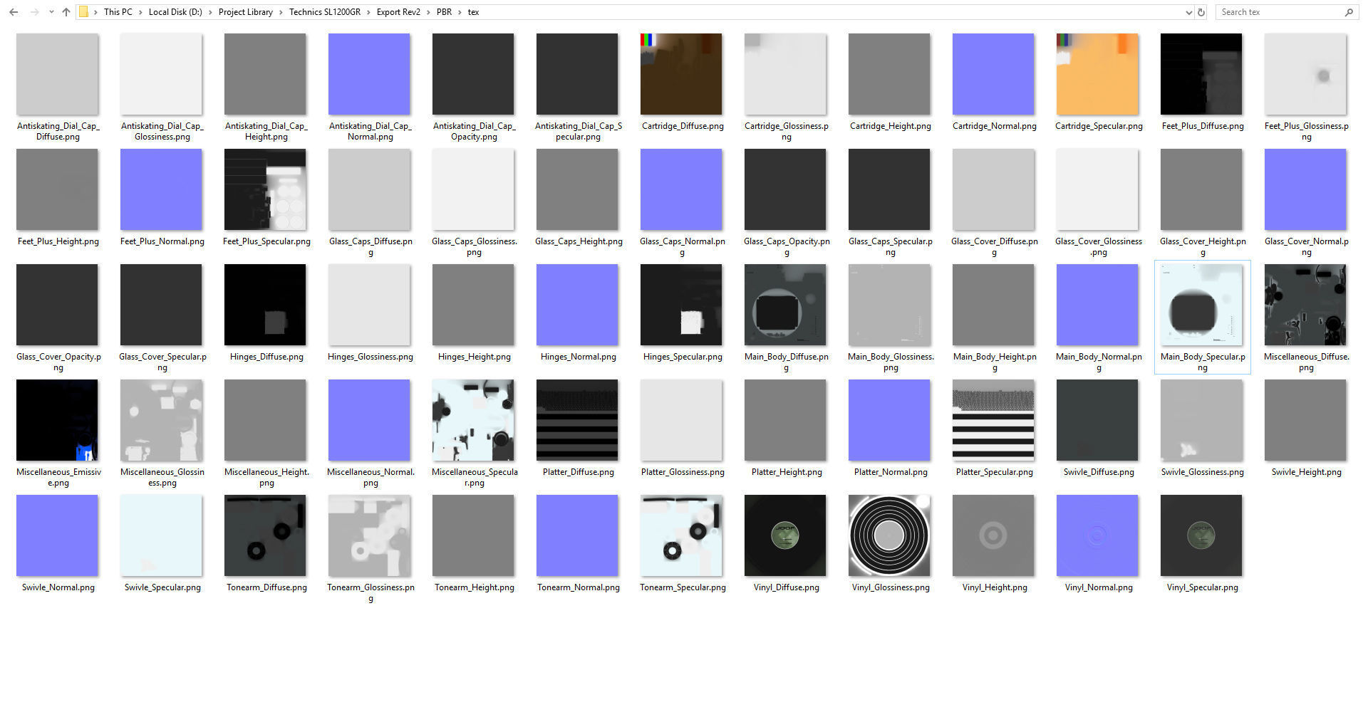 Technics Turntable Vinyl Record Player 3D model_17