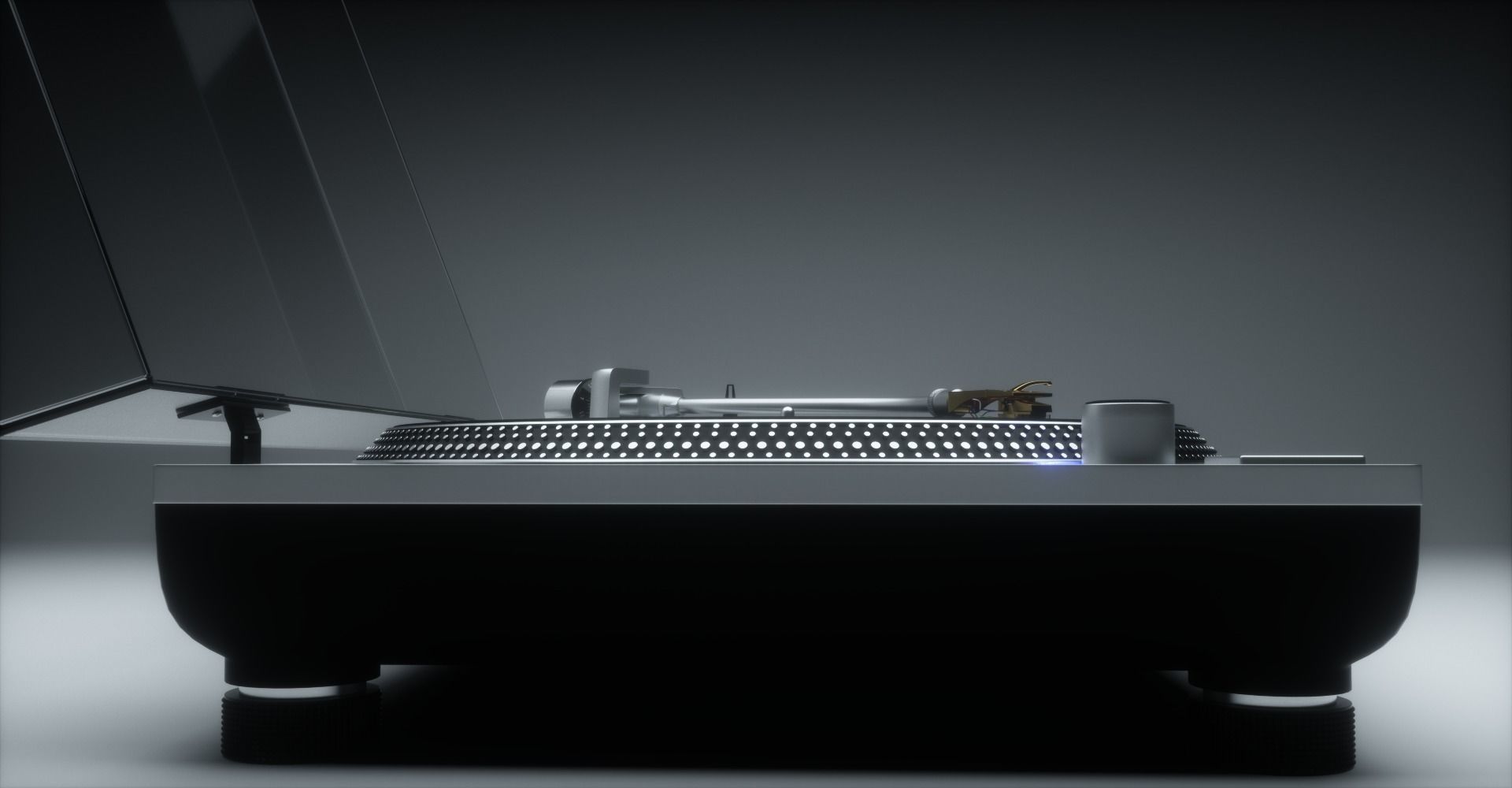 Technics Turntable Vinyl Record Player 3D model_11