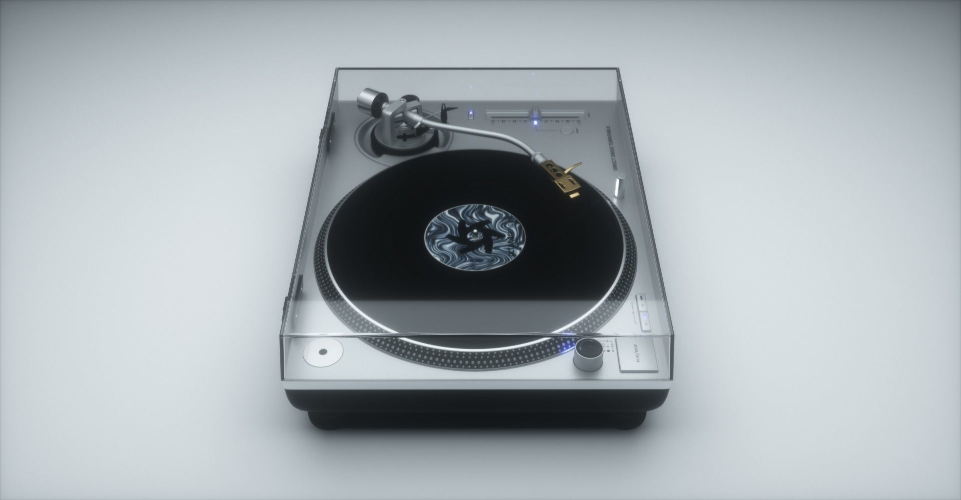 Technics Turntable Vinyl Record Player 3D model_8