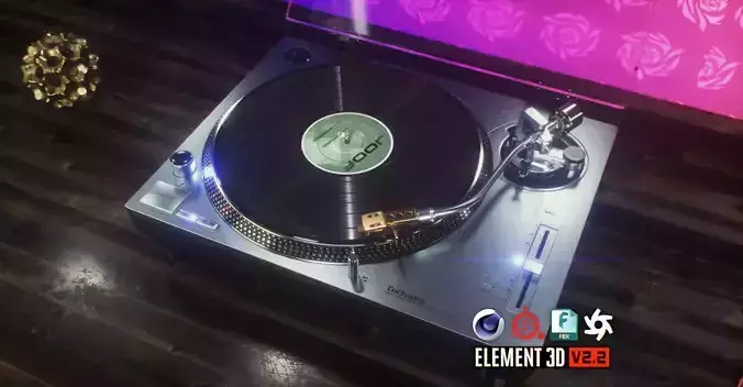 Technics Turntable Vinyl Record Player 3D model