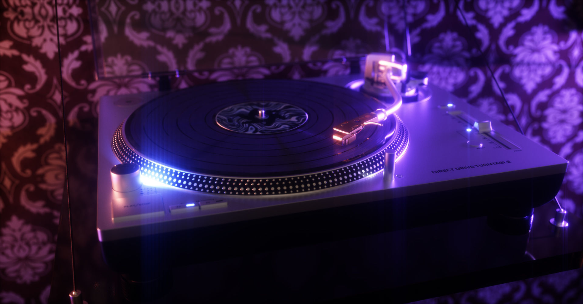 Technics Turntable Vinyl Record Player 3D model_1