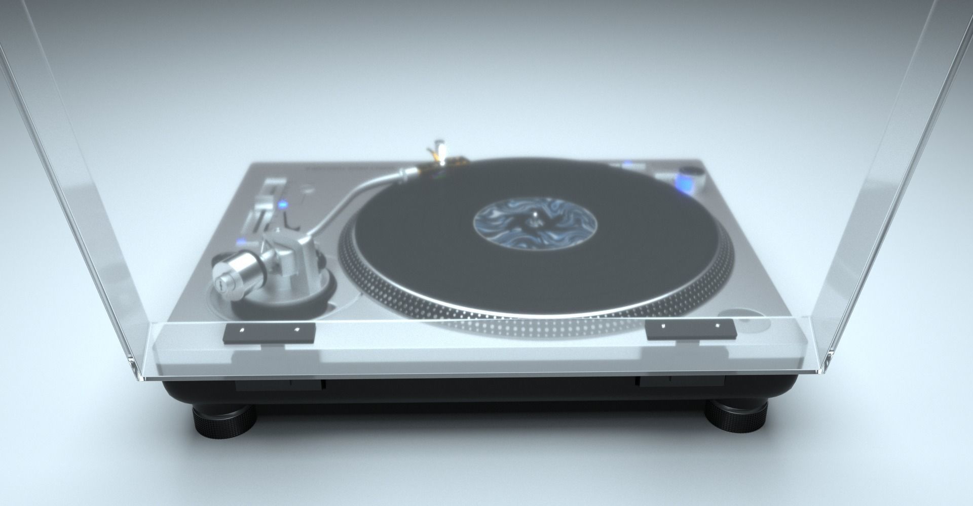 Technics Turntable Vinyl Record Player 3D model_15