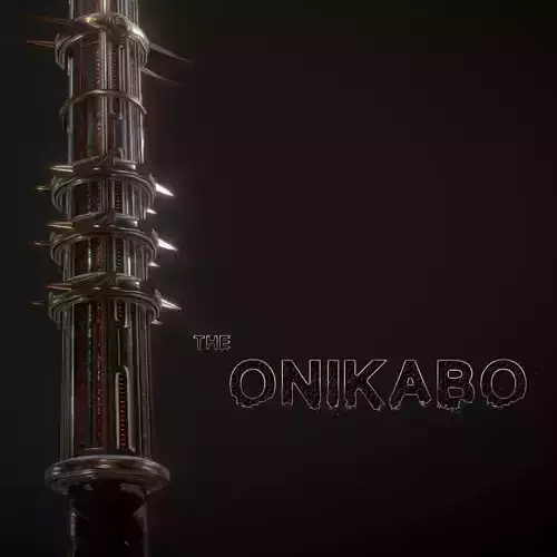 Onikabo sword with long handle Low-poly 3D model