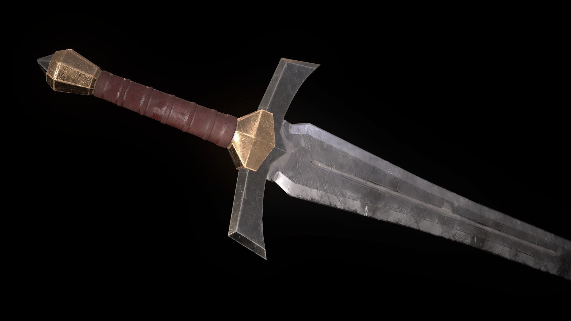 Fantasy Weapon Pack PBR Low-poly 3D model_42