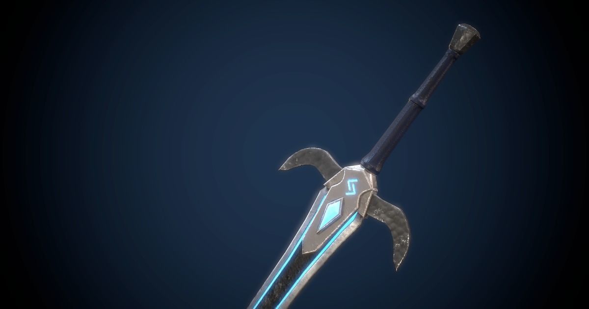 Fantasy Weapon Pack PBR Low-poly 3D model_1