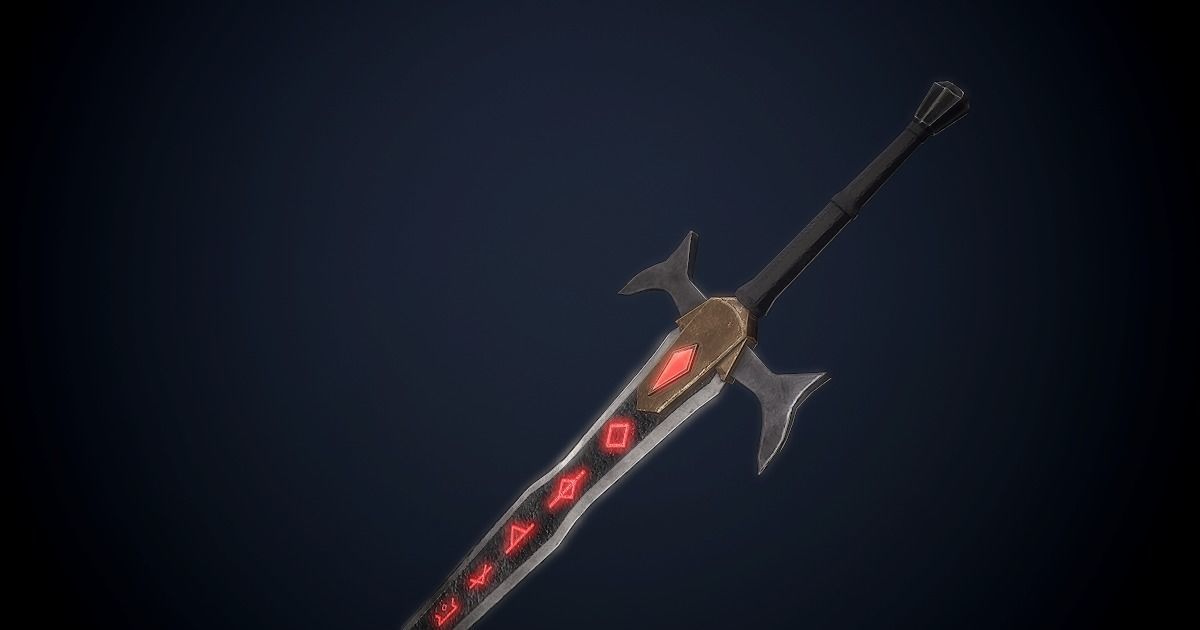 Fantasy Weapon Pack PBR Low-poly 3D model_8