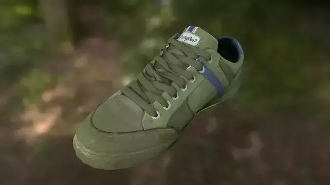 Sneaker shoe 3D model low poly