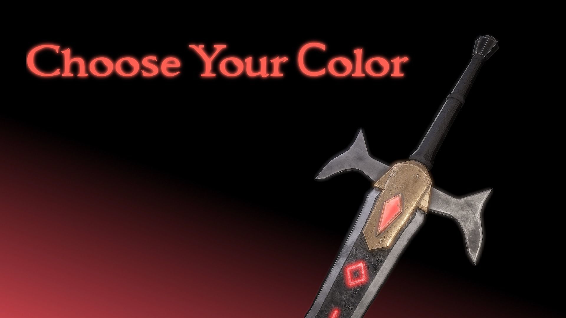 Fantasy Runesword PBR Low-poly 3D model_7