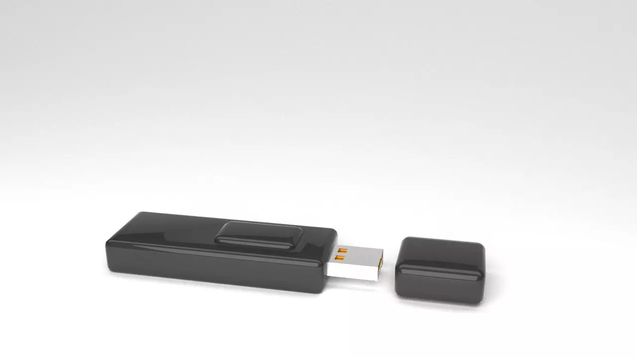 Usb disk 3d model with 3d max 2018 Free low-poly 3D model