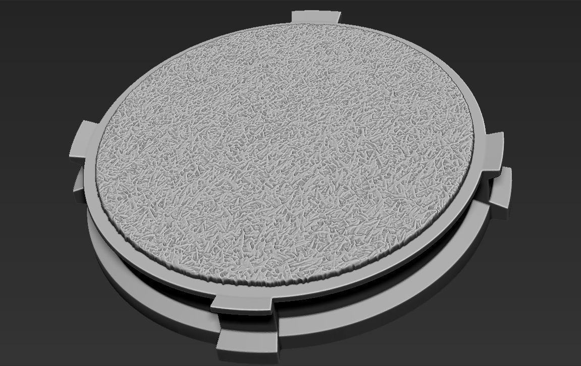 Decorative Grass Base Stand for figurines 3D print model_5