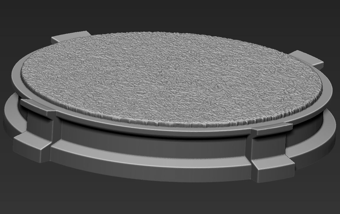 Decorative Grass Base Stand for figurines 3D print model_4